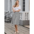 thumbnail image 4 of DARING DIVA Women's Summer Retro Below Knee Length Flared Skirts X-Small Black, 4 of 6