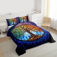 thumbnail image 3 of Homewish Tree Of Life Bedding Comforter Set,Modern Aesthetic Art Twin Comforter Sets,Retro Bohemain Style Bedding Set For Men Women,Luxury Bedroom Decor Reversible,2 Pieces, 3 of 8