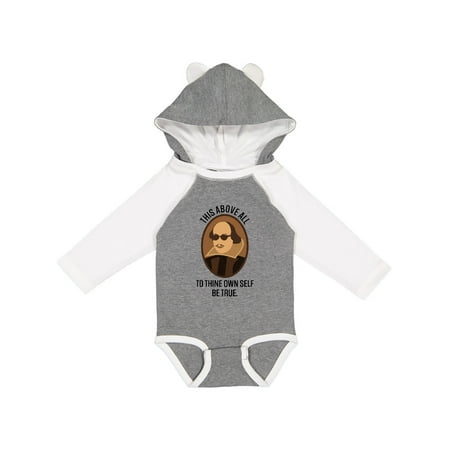 

Inktastic To Thine Own Self Be True Shakespeare Gift Baby Boy or Baby Girl Long Sleeve Bodysuit
