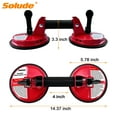 thumbnail image 4 of SOLUDE 2 Pack Glass Suction Cup,Heavy Duty Vacuum Lifter,Powerful Industrial Glass Sucker for Moving Glass/Windshield/Window/Tiles/Mirror/Granite with Adjustable Handle, 4 of 5