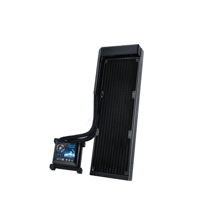 Lian-Li HydroShift LCD AIO 360 Fan-Less Liquid Cooler with 2.88" LCD, Black