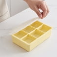 thumbnail image 4 of Food Grade Silicone Ice Cube Tray with Lid 6 Grid for Freezing Beverage, Beige, 4 of 6