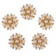 thumbnail image 2 of 5 Piezas Artesanales de de Cristal Rhinestone Botón Flor Flatback Adorno, 2 of 8