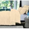 thumbnail image 2 of D.N.G. BEDDINGS Luxurious 5 Piece Pom Pom Half Pinch Pleated Comforter Set, 800 Thread Count, 100% Egyptian Cotton, White Vintage Pom-Pom Fringe Super Soft (Super King Size Solid Ivory Color), 2 of 4
