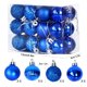 thumbnail image 2 of Conjunto de bolas de árbol de Navidad azules, 2 of 2