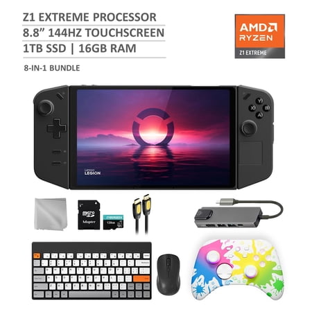 Lenovo Legion Go 1TB SSD 8 in 1 Bundle Gaming Handheld Video Game