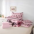 thumbnail image 6 of Homewish Retro Rustic Aztec 7pcs Bedding Comforter Set,Vintage Boho Bohemain Queen Bedding Sets,Pink Brown Queen Sheet Sets For Girls Kids,Super Cozy Room Decor Reversible, 6 of 8