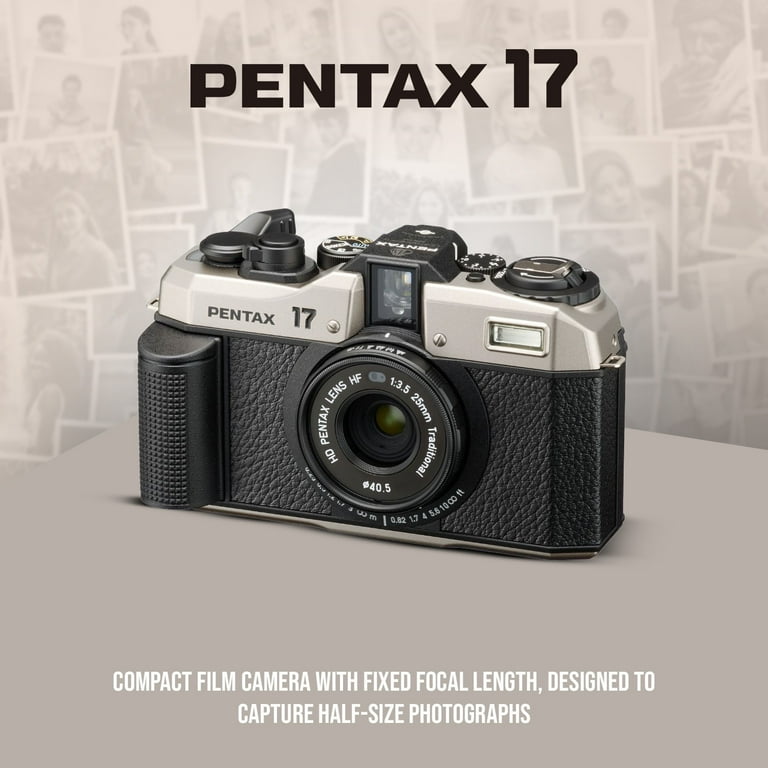 Pentax 17 F3.5 Half-Frame Dark Silver Camera with HD Coating Lens