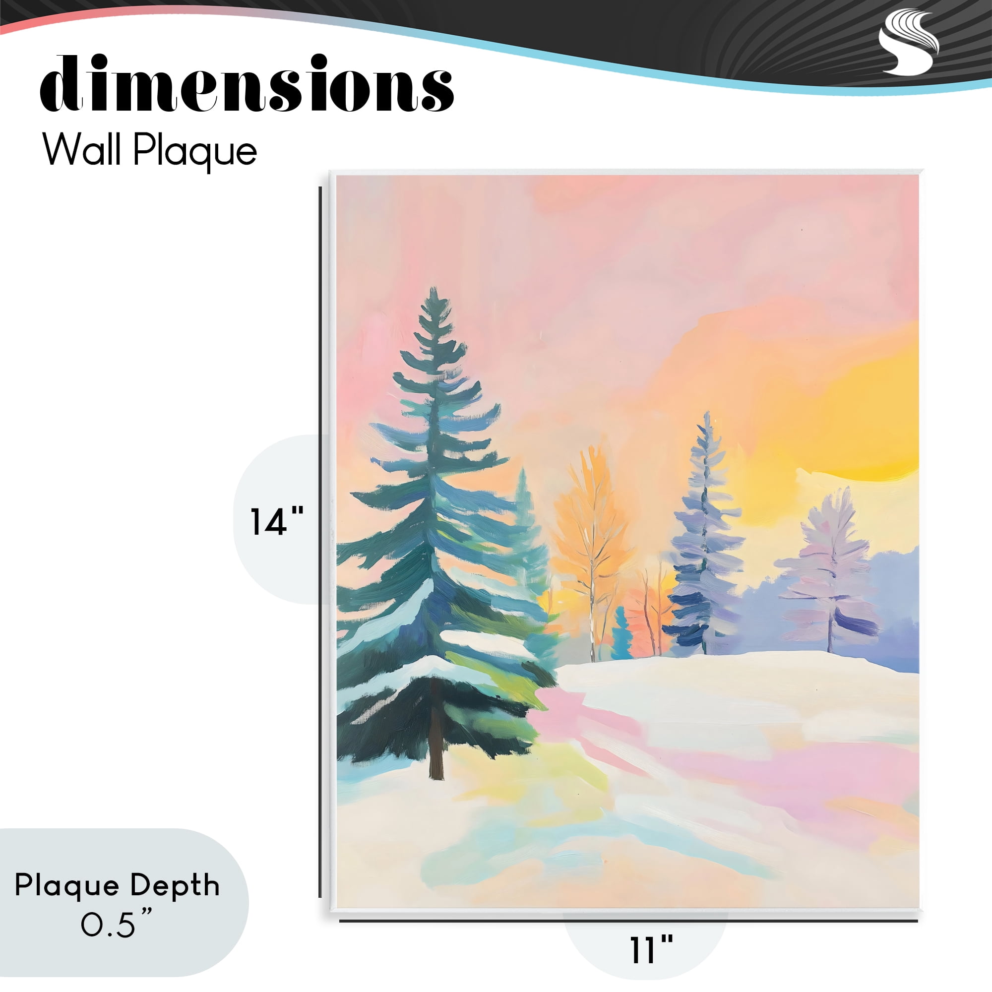 Stupell Industries Winter Forest Snowscape in Pastels Wall Plaque Art, design by The Prints Vibe