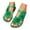 01-Green, variant on Women's Flower Flat Sandals with Ankle Strap Open Toe Summer Comfortable Wedding Bride Beach Sandals 01-Beige 9