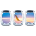 thumbnail image 4 of 3pcs/set Airplane Window Decal Three-dimensional Self Adhesive Window View Landscape Wall Decor Airplane Wall Stickers For Home, 4 of 5
