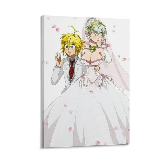 Meliodas Y Elizabeth Poster Artworks Picture Print Poster Wall Art Painting Canvas Gift Decor Home Posters Decorative 16x24inch(40x60cm)