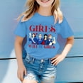 thumbnail image 2 of Girls T Shirts Will Be Letter Print Short Sleeve Round Neck Top Girls' Tops Blue 4-5 Years, 2 of 5