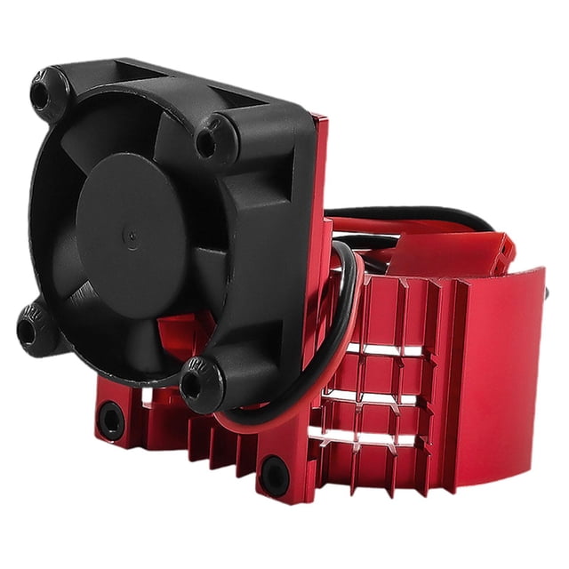 Ventilador de refrigeración del motor del coche RC, ventilador de refrigeración del motor eléctrico, sistema de disipador de calor del motor para Rojo