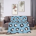 thumbnail image 3 of PUREYAH Travel Throw Blanket for Couch, Camouflage Blue Leopard Skin Lightweight Fluffy Flannel Outdoor Blanket, Microfiber Warm Blankets for Bed Long Flight Camping 50"x40" Inch, 3 of 6