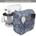 thumbnail image 2 of Floral Stand Mixer Cover, Sketch of Chrysanthemums with Buds and Leaves, Kitchen Appliance Organizer Bag Cover with Pockets, 5 Quarts, Blue Grey Slate Blue, by Ambesonne, 2 of 4