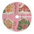 thumbnail image 6 of Yayeee Christmas Tree Skirt 35 inches for Xmas Tree Holiday Party Decoration, Pink Christmas House, 6 of 6
