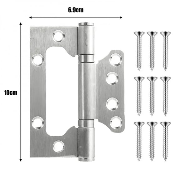 Non Mortise Door Hinges Brushed Surface Door Hinge Stainless Steel Invisible Closer Hinge With Mounting Screw For Home Furniture