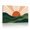 A, variant on XaaKee Solstice Horizon Art Prints Sunburst Wavy Landforms Mid-Century Canvas Wall Art Prints Inner Framed 18*12Inch