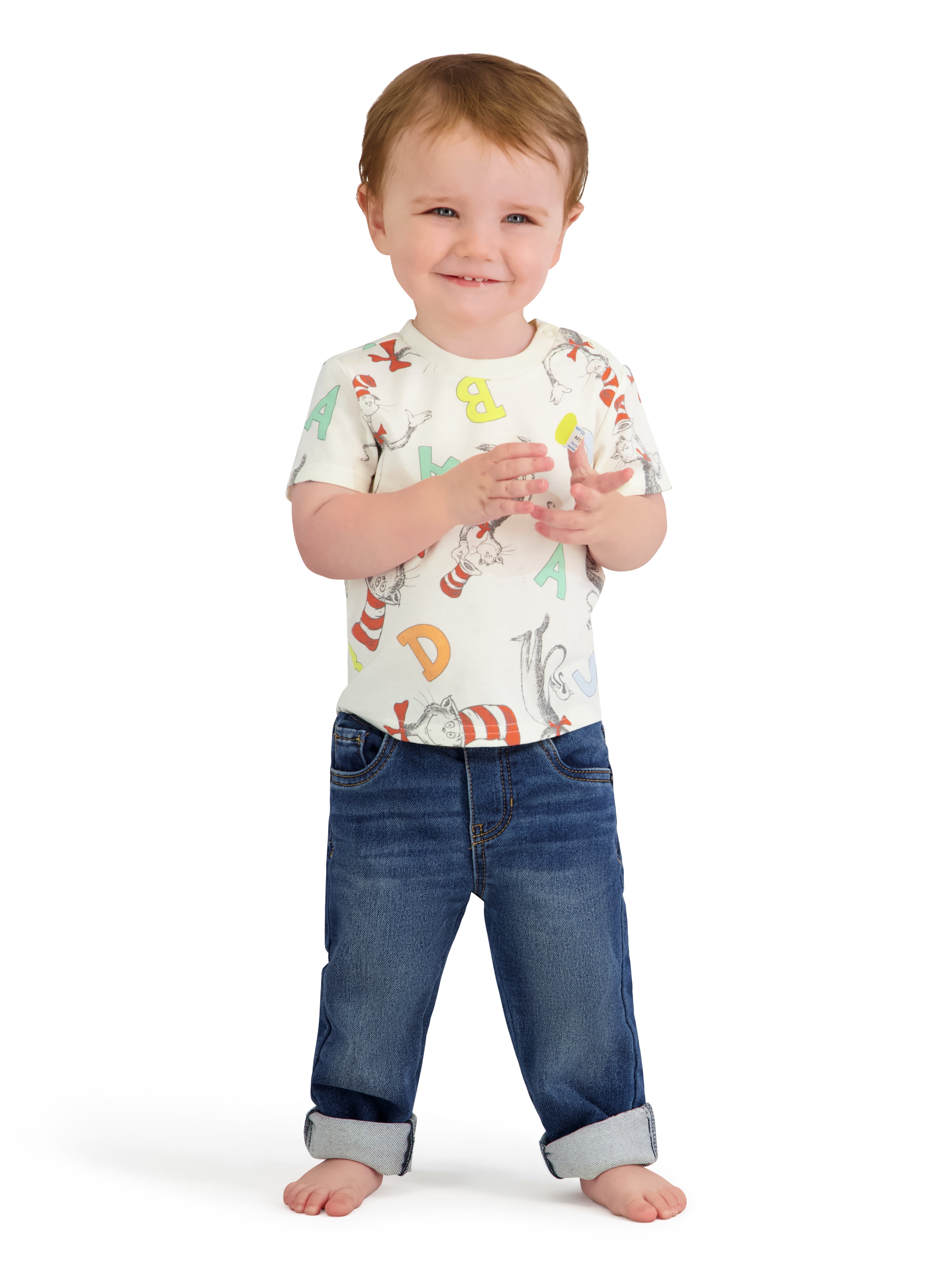 The Cat In The Hat Baby Boy 2 Pack Short Sleeve Tee Shirts, Sizes 0/3 Months-24 Months