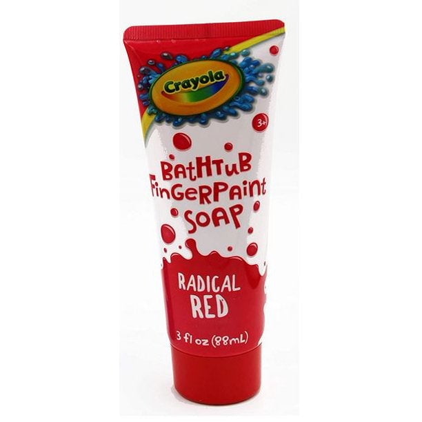 Crayola Bathtub Finger Paint Soap Tube Single (Radical Red) 3 oz