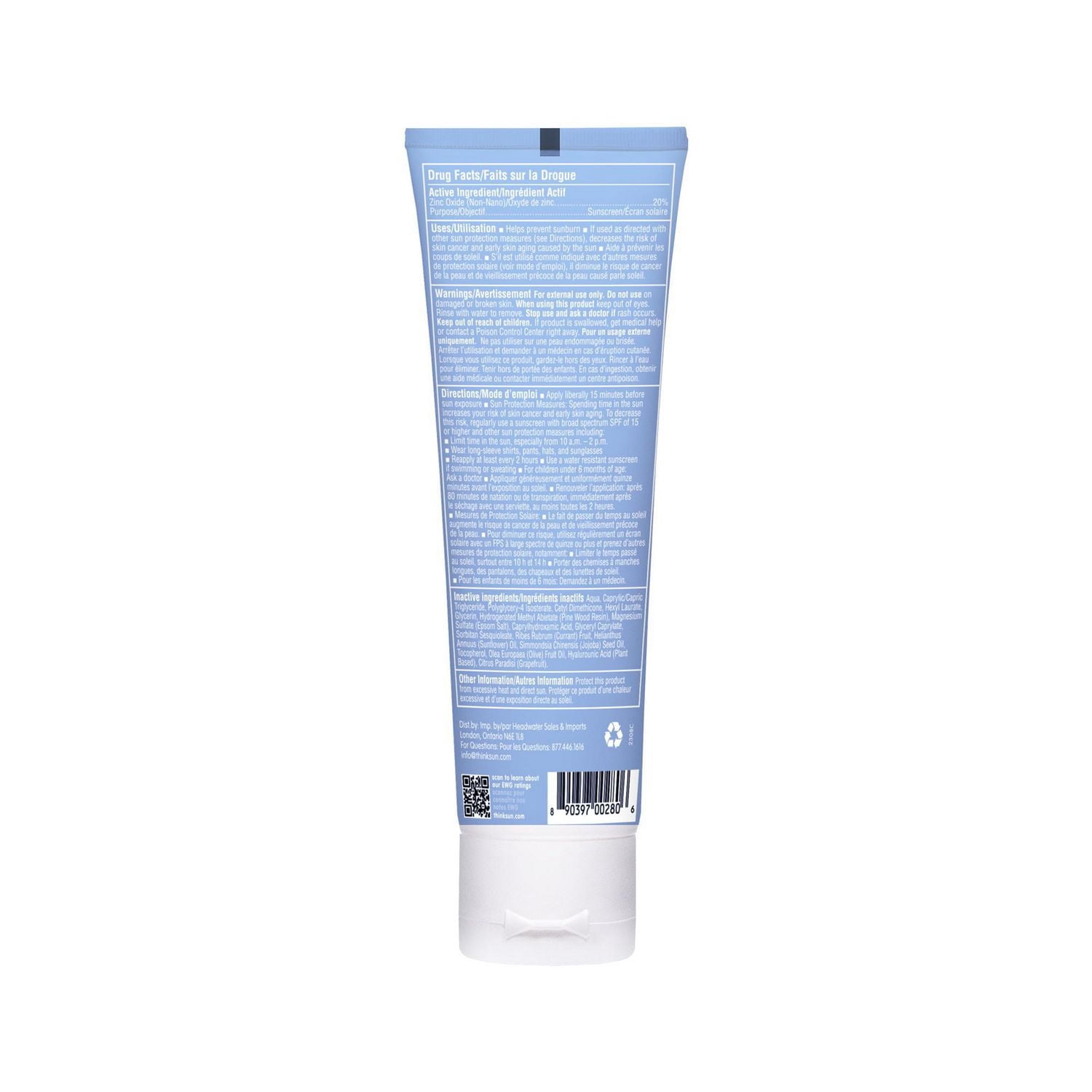 Thinksport Safe Sunscreen Spf 50+, 3oz