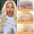 thumbnail image 1 of HAOFAN Hair 613 Body Wave Lace Front Wigs Human Hair Pre Plucked For Black Women Brazilian Hair Glueless Transparent Lace Frontal Wig(16 inch), 1 of 7