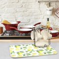 thumbnail image 2 of Beautiful Yellow Lemons Leaves Floral Absorbent Dish Drying Mat,16" x 18" Microfiber Kitchen Countertop Table Protector Multi-Purpose Counter Rack Sink Drainer Pad, 2 of 6