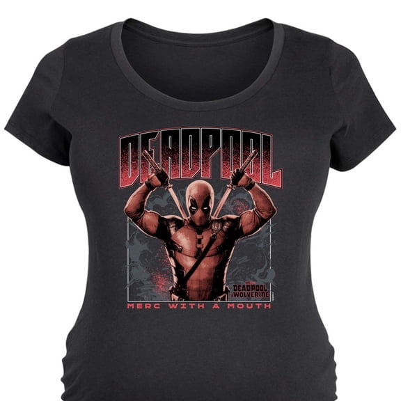 Deadpool - Metal - Women's Maternity Scoop Neck Graphic T-Shirt