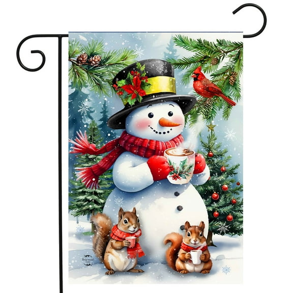 Briarwood Lane Hot Cocoa Snowman Garden Flag