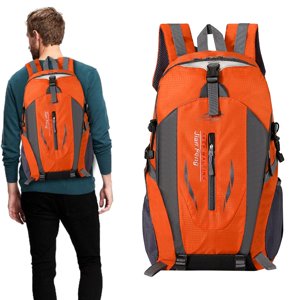 40L Lightweight Outdoor Daypack Hiking Camping Travel Backpack for Men Women Back To School Backpack (Orange) 11.81x5.11x19.68
