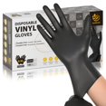 thumbnail image 1 of Guantes de vinilo negros SWIFTLITE, sin látex ni polvo, talla XL, 100 unidades, 1 of 6