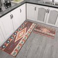 thumbnail image 2 of Boho Red Southwestern Ethnic Pattern Kitchen Rugs Sets Of 2,Anti Fatigue Kitchen Mat Rugs Non Slip Washable,Decorative Kitchen Floor Mats for Kitchen,Sink,Laundry,17"x30"+17"x47", 2 of 7
