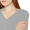 thumbnail image 4 of Qulqfy Petite Sweaters for Women Tunic Gray V Neck Long Sleeve Fall Sweaters Women's Casual Tops L, 4 of 7