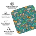 thumbnail image 3 of Zufioo Jungle Animals Print Leather Coaster Set, Decorative PVC Coasters 4-pack - Scald and Stain-resistant, Suitable for Home, Cafes, Restaurants-Square, 3 of 6