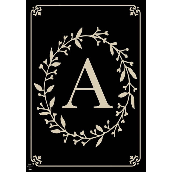 Briarwood Lane Everyday Double Sided House Flag 40x28 For Outdoor Classic Monogram Letter a Double-Sided House Flag
