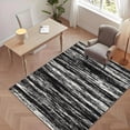 thumbnail image 4 of Nasitip Modern Stripe Black and Gray 5'x7' Area Rugs for Living Room Soft Low Pile Non-Sliping, Machine Washable, 4 of 7