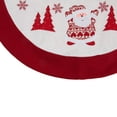 thumbnail image 3 of Northlight 36" Red and White Knit Santa Claus Embroidered Christmas Tree Skirt, 3 of 4