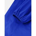 thumbnail image 5 of ZANZEA Chandail à Col Rond à Manches Longues pour Femmes, Haut, Blouse à Laçage avec Garniture Plissée, 5 of 5
