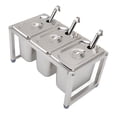 thumbnail image 3 of Spice Rack For Countertop, Stainless Steel Polished Mirror  Spice Container Box Organizer Includes Jam Pots With Spoons And Rack, For Cabinet, Kitchen, 3 of 8