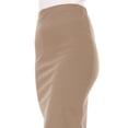 thumbnail image 5 of Women's Casual Elastic Band High Waist Stretch Office Work Solid Midi Skirt, 5 of 6