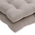 thumbnail image 2 of 2x Couleur Unie Touffeté Coussin en Osier Coussins de Chaise de Mobilier d'Extérieur Dossier Rond 48cm Gris, 2 of 8