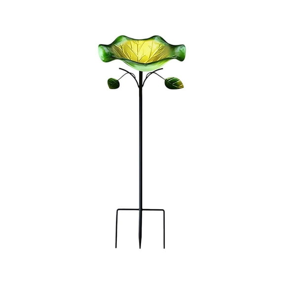Hummingbird Feeders for Outdoors Metal Flowers Shape Bath & Feeder with Stake for Garden Yard Decor