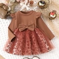thumbnail image 2 of XDZJLR Robes Fille Manches Longues Automne Hiver Princesse Mode Décontractée Couleur Unie Robe Douce, 2 of 7