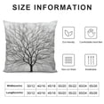 thumbnail image 5 of JEUXUS  Tree Throw Pillow Cushion Cover, Old Withered Oak Crown Without Leaves Tree Branches Rustic Theme Illustration, Decorative Square Accent Pillow Case, Charcoal Grey, 5 of 5