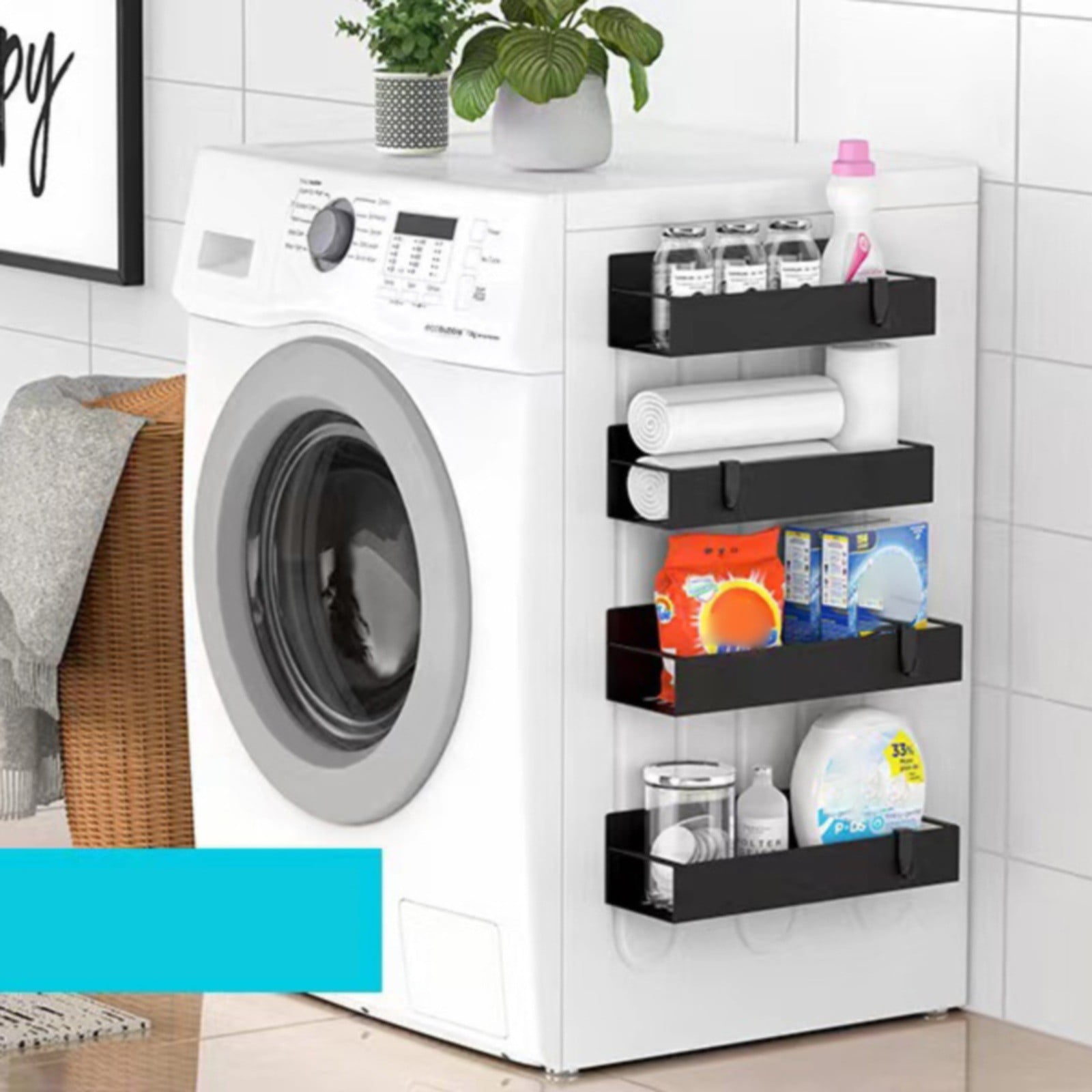 Movable Rack Black Shelf For Refrigerators Kitchen Rack Organizer For Fridge And Microwave Oven