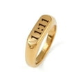 thumbnail image 4 of 304 Stainless Steel Plain Band Finger Rings with Number 11:11 Golden 6mm Size 8 1/2(18.5mm), 4 of 5