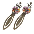 thumbnail image 2 of Graffiti Vintage Copper Crown-Shaped Bookmarks: Stainless Steel Material for Book Lovers and Readers - Set of 2 Bookmarks, 2 of 5