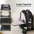 thumbnail image 4 of Forest Myth Unisex Backpack, Water Resistant Ergonomic College School Bag with Back Support, Lightweight Travel Backpack - Black, 4 of 9