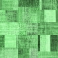 thumbnail image 1 of Ahgly Company Indoor Square Patchwork Emerald Green Transitional Area Rugs, 7' Square, 1 of 4
